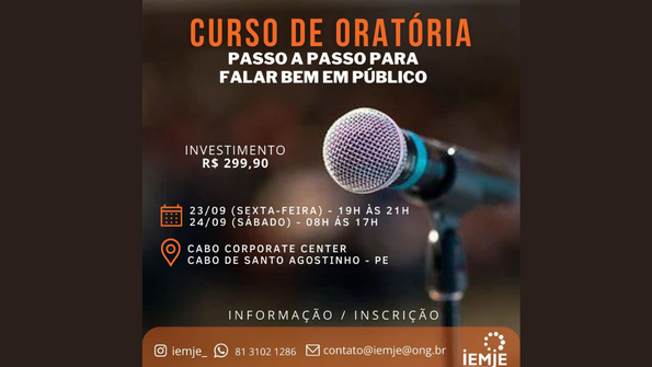 Curso de Oratória passo a passo para falar bem em público